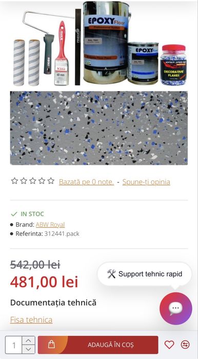 Vopsea epoxidica RAL 7001