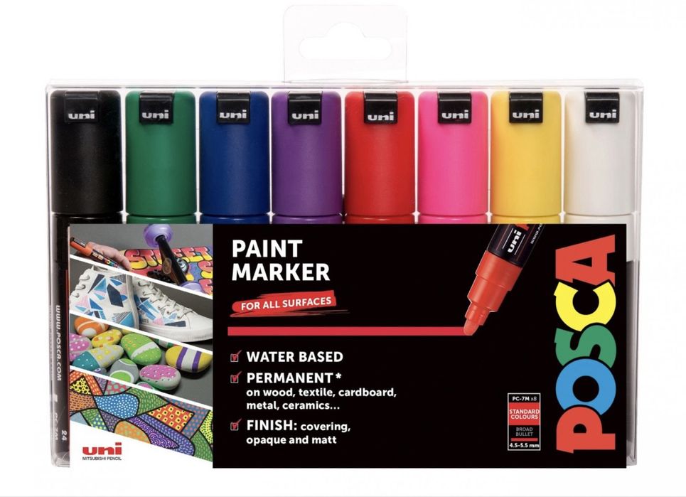 Posca pachet de 8 bucati groase 7mm