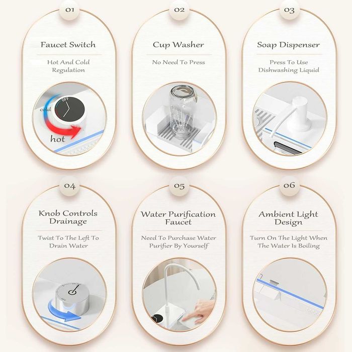 ПРОМОЦИЯ ! Модерна мултифункционална кухненска мивка с двоен водопад