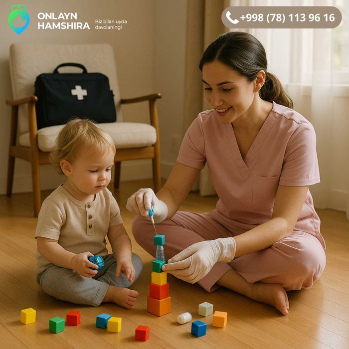Инъекции детям на дому |  Xamshira - bolalarga ukol uyda