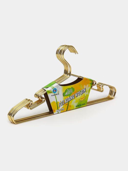 Вешалки, металлические, золотого цвета, 10 шт i14
