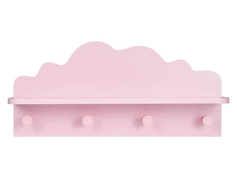 НОВИ! Детска закачалка с рафт 2в1 бял син розов