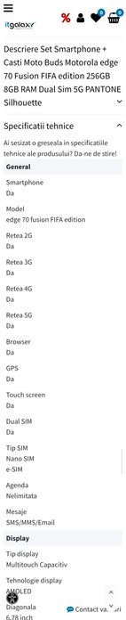 Motorola 70 Edge Fusion Fifa Edition Dual Sim 5G