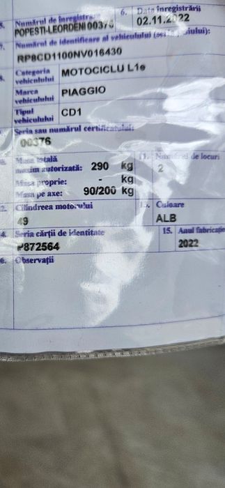 Scuter Piaggio Liberty 2022 – întreținut impecabil + accesorii