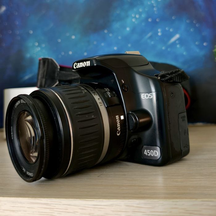 Aparat Foto DSLR Canon EOS 450D + Obiectiv 18-55mm IS II – Ideal Începători