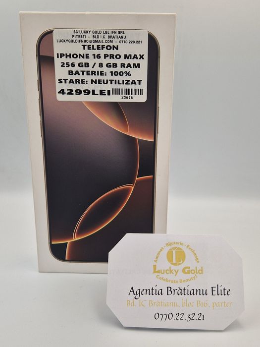 Iphone 16 Pro Max 256 GB Produs Neutilizat cod 25616