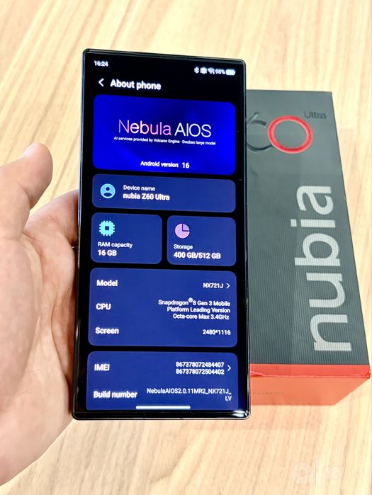 Nubia Z60 Ultra 16/512 GB — Snapdragon 8 Gen 3