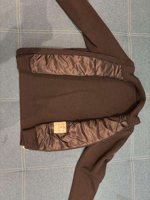 Moncler Padded Crêpe Cotton Zip-Up Cardigan