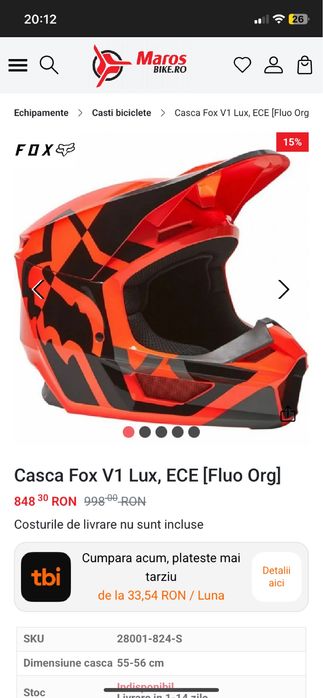 Vand casca enduro fox V1