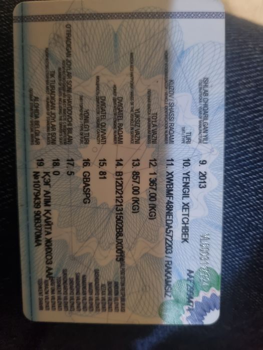 Машина сотилади холати жуда яхши