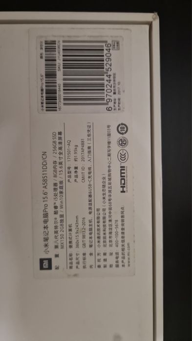 Laptop MI Pro 15’6 8GB Ram SSD