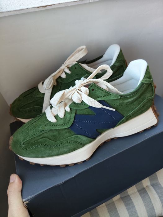 New Balance 327 sneakers unisex culoare verde cu logo N albastru mărimea 40.5 noi originali