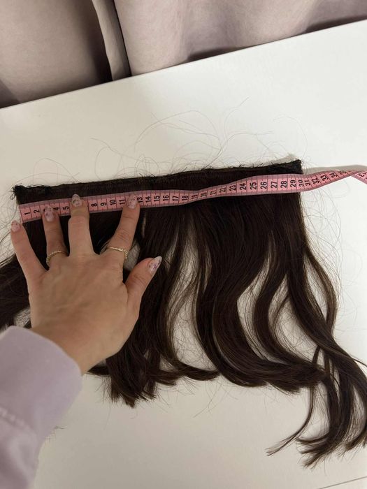 естествена коса два реда