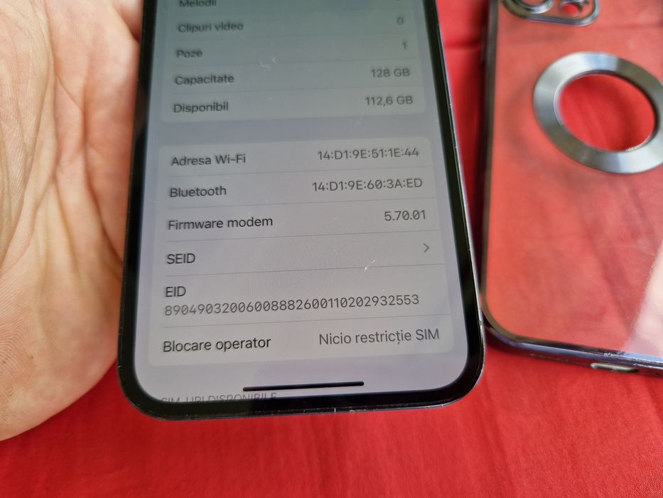 -Iphone 12Pro, ca Nou, Blue, 128Gb, 6Ram Bat: 100% ireprosabil stare perfecta poze reale doar telefonul nici o restrictie