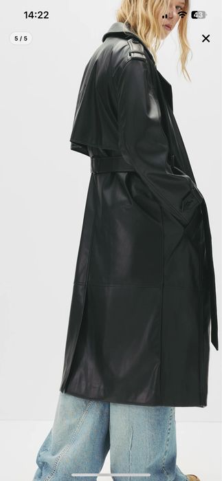 Кожен тренч Pull&Bear