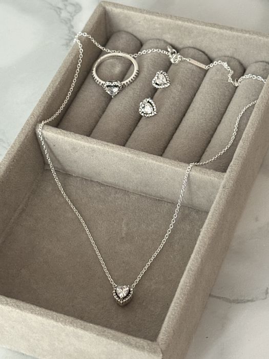 Oferta! Pandora set cercei , lantisor si inel 7