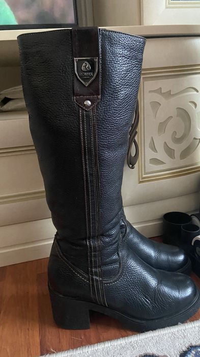 Сапоги женские кожаные