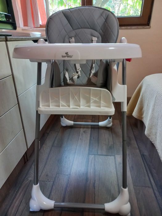 Столче за хранене LORELLI DULCE Grey Leather за деца на възраст 6+ месеца