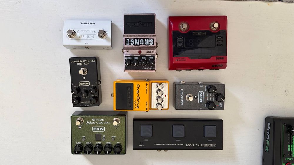 Педалборд (гитарные педали эффектов) Boss MXR Korg Nux