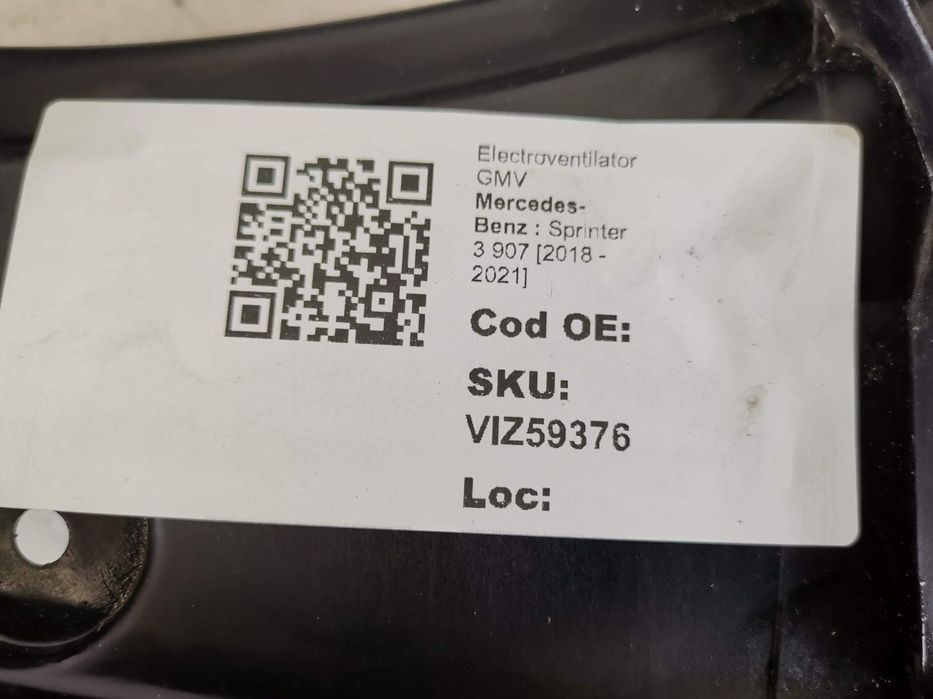 Electroventilator GMV Mercedes-Benz  Sprinter 3 907 2018 2019 2020 202