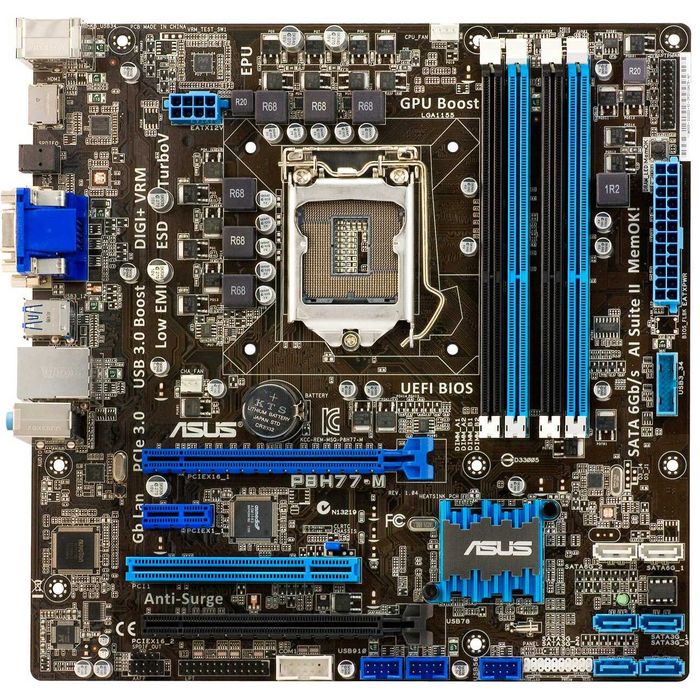 Дъно Дънна платка ASUS P8H77-M LGA 1155 DDR3