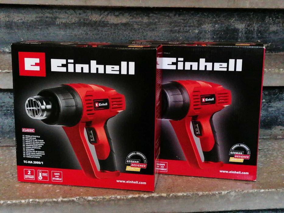 Doua pistoale cu aer cald Einhell,2000W,acc.,noi(nefolosite,sigilate)!