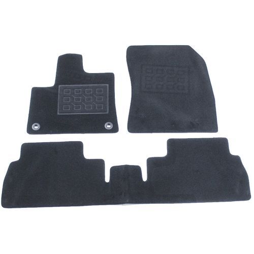 Covorase mocheta Opel Combo E, Toyota, 2018-> prezent, 5 locuri, Fix Oval, Negre, set de 3 bucati