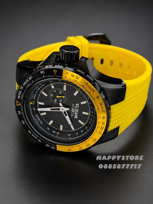 INVICTA Aviator Yellow/Black 50 mm, Инвикта нов мъжки часовник
