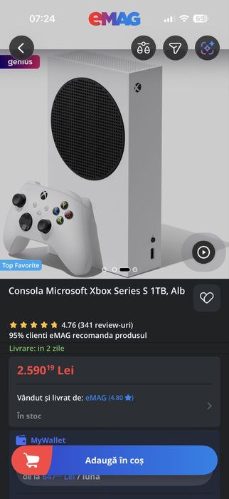 Consola Xbox Series S 1TB alb Ps5 pro 2Tb