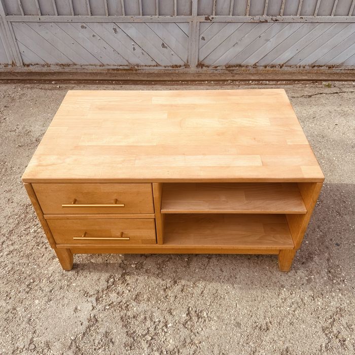 Масивен ТВ шкаф / холна маса – естествено дърво