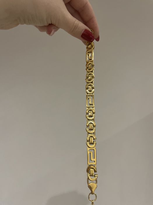 Масивна мъжка гривна от мед.стомана