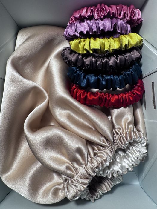 Копринено боне и ластик размер S