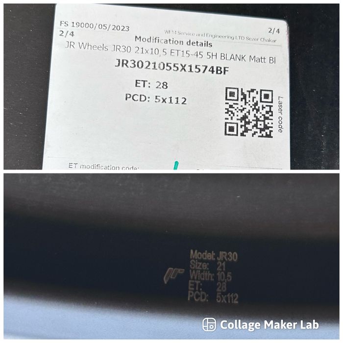 21 джанти JR30 10,5j/et28 Japan Racing НОВИ!!! 5х112 74.1