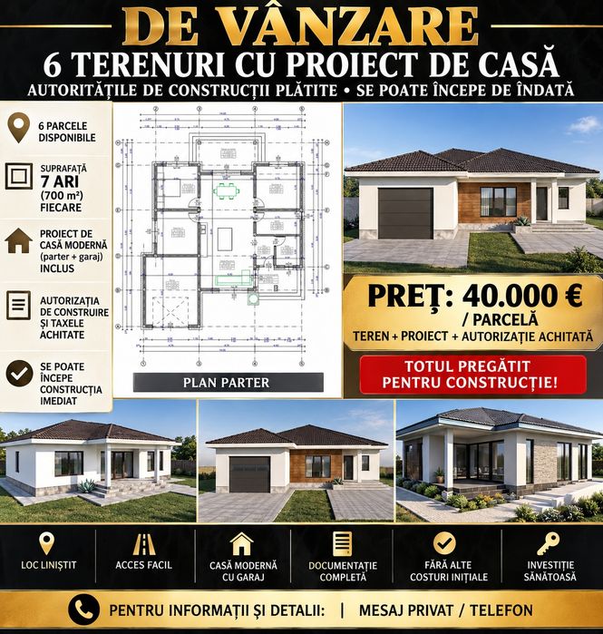 Teren cu proiect de casa
