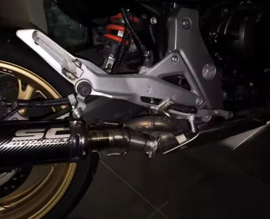 Evacuare mid pipe Honda Hornet PC41 2007-2013 cot intermediar teava legatura finala  NOUA