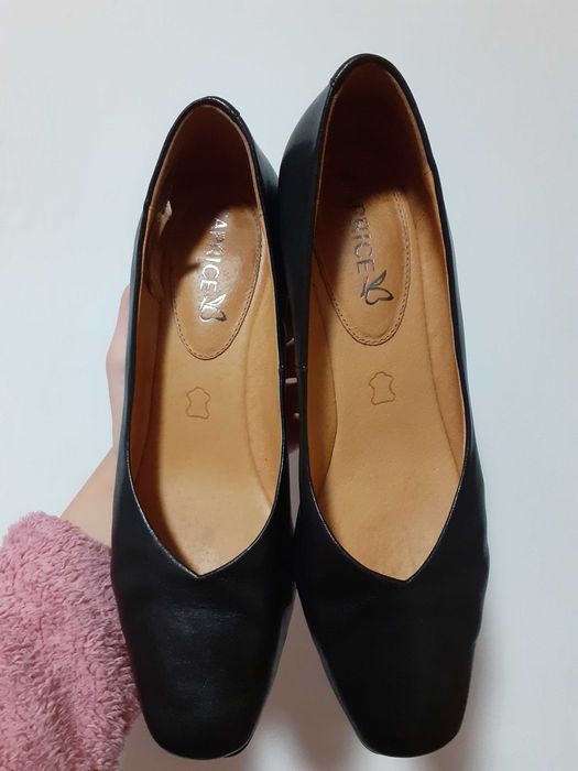 Pantofi negri piele naturală mărimea 39 transport gratuit easybox