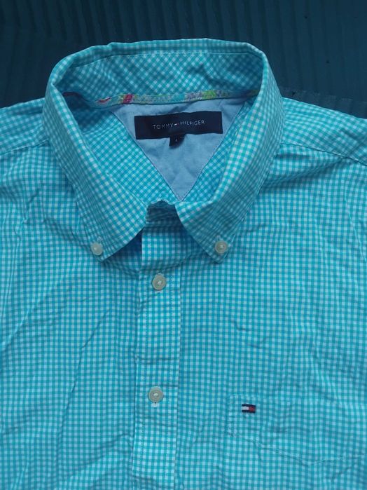 Tommy Hilfiger 100% оригинална мъжка риза с къс ръкав