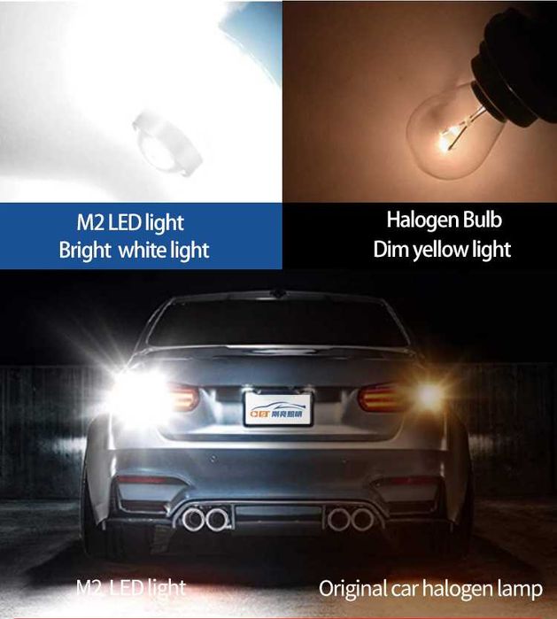 Set 2 led auto W21w/5w, P13w , p21w 27 SMD alb canbus pozitie daylight