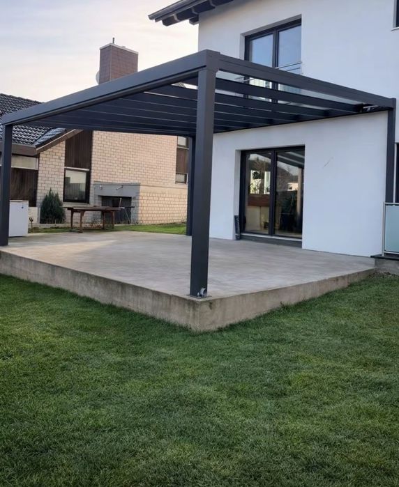Terasa aluminiu acoperita cu sticla