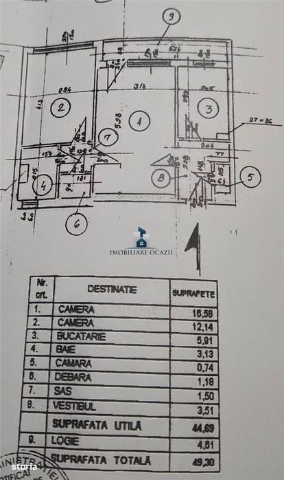 Apartament 2 camere Semidecomandat Emil Racovita