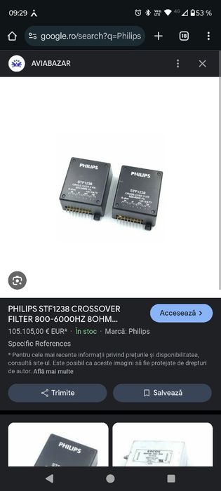 Filtre Philips 3 căi audio hi-fi cross-over 120w