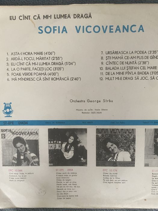 Disc vinil Sofia Vicoveanca hip hop