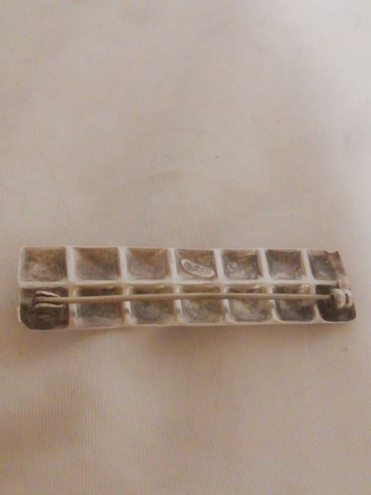 Broșă  argint damă. ART DECO