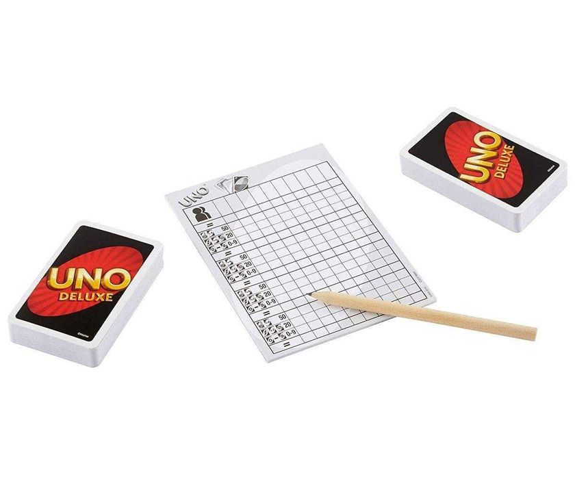 Карти за игра UNO Deluxe / Mattel / Делукс и стандартни карти УНО