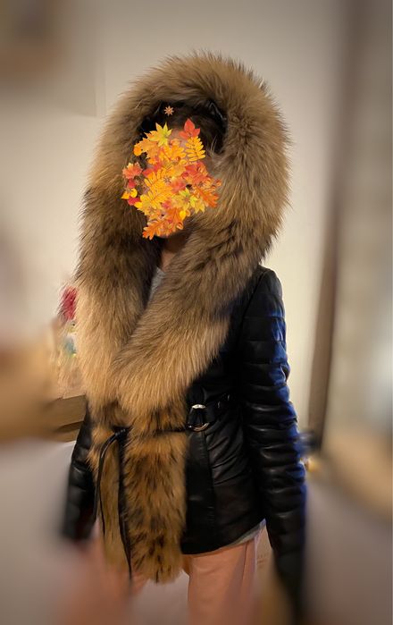 Дамаско кожено яке с лисица!