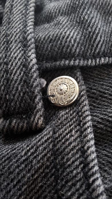 Blugi Scurti Chrome Hearts Negrii cu Cruci Negre, Marimea 36