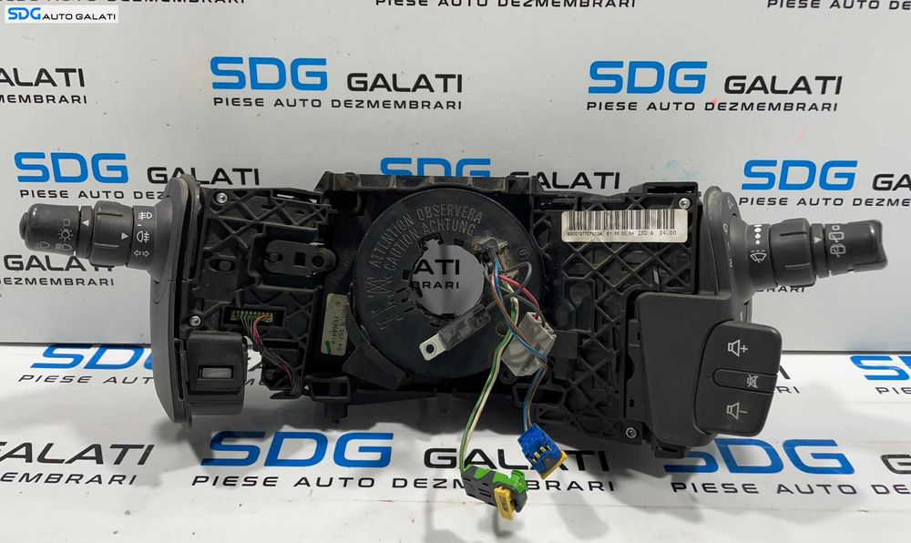Bloc Lumini cu Banda Volan si Maneta Manete Semnalizare Stergator Comenzi Volan Renault Scenic 2 2003 - 2009 Cod 8200127727 820012772713 [L4110]