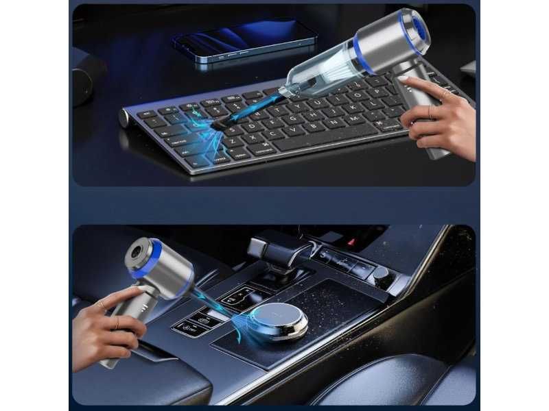 Преносима Мини Прахосмукачка Qeensun ST-6653Plus, 18000Pa