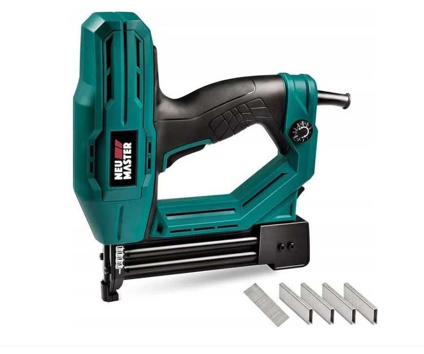 Pistol electric de capse și cuie New Master NTC0060 2 în 1 + 400 capse + 200 cuie