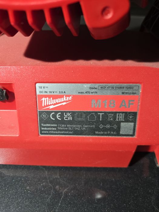 Вентилатор Milwaukee M18